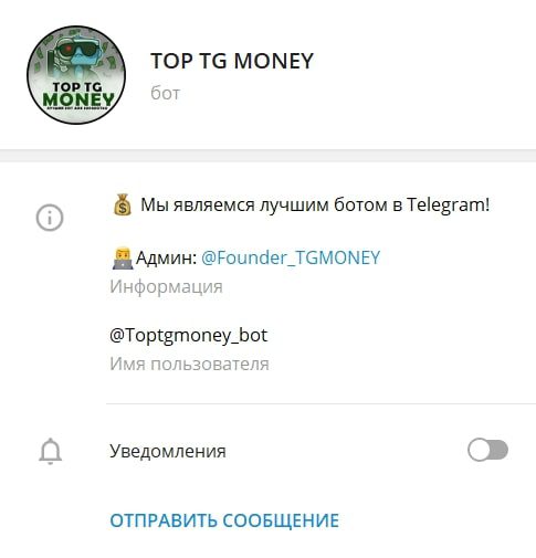 Top TG Money – телеграмм бот