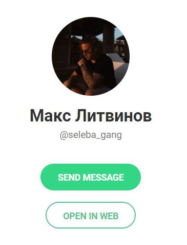 Макс Литвинов в Телеграмм