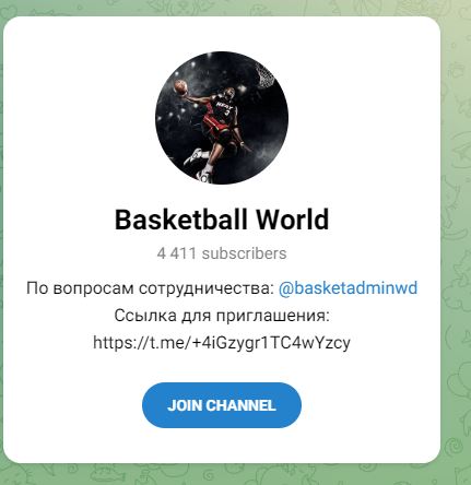 Basketball world телеграмм